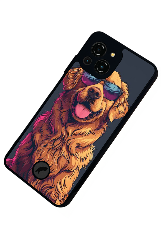 Reeder S23 Pro Max Uyumlu Golden Kopek Tasarımlı Glossy Premium Kılıf