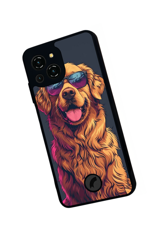 Reeder S23 Pro Max Uyumlu Golden Kopek Tasarımlı Glossy Premium Kılıf