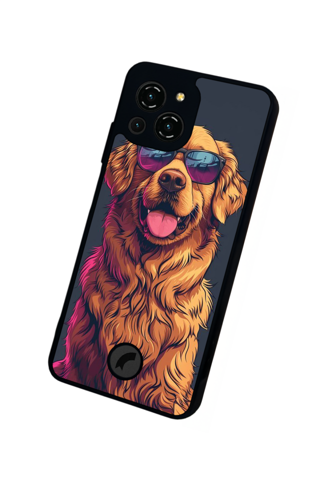 Reeder S23 Pro Max Uyumlu Golden Kopek Tasarımlı Glossy Premium Kılıf