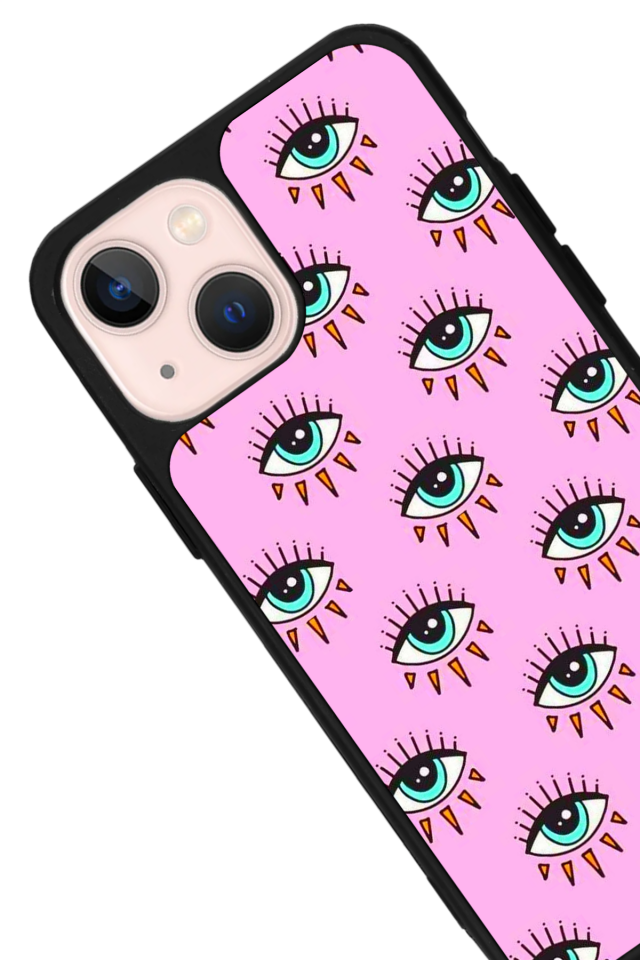 iPhone 14 Plus Uyumlu Göz Tasarımlı Glossy Premium Kılıf