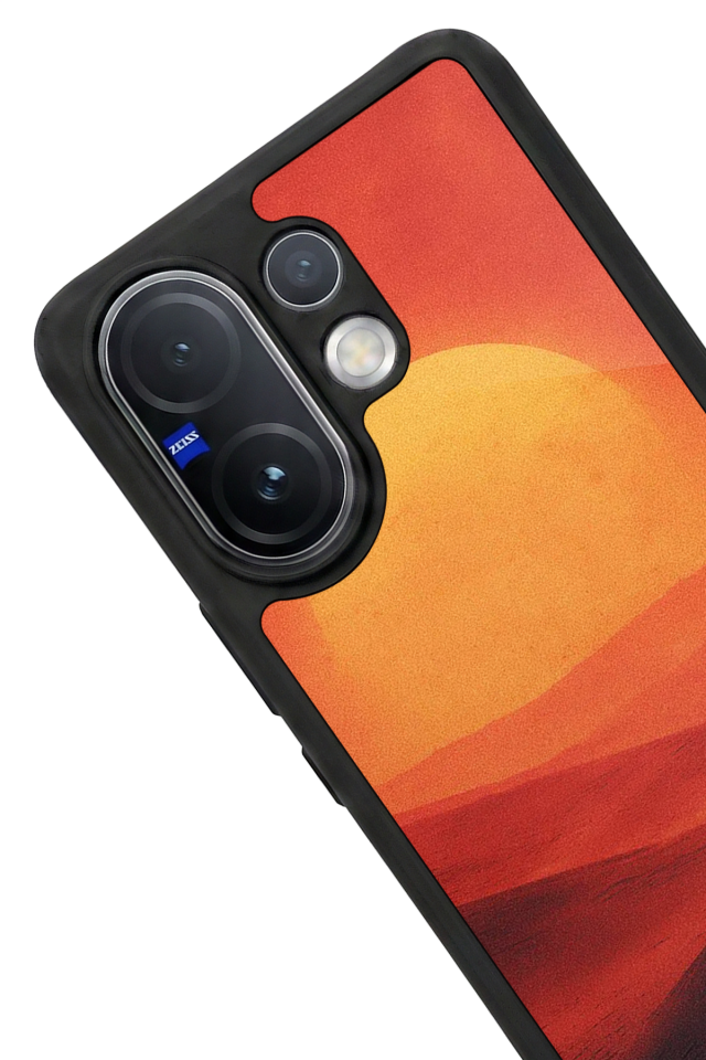 Vivo V60 Uyumlu Güneş Tasarımlı Glossy Premium Kılıf