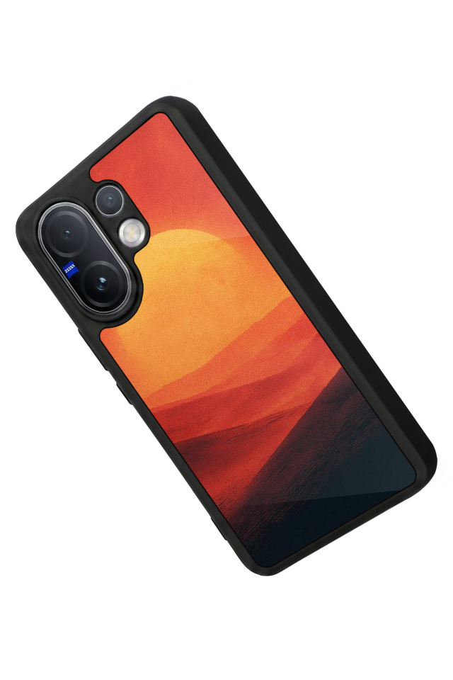 Vivo V60 Uyumlu Güneş Tasarımlı Glossy Premium Kılıf