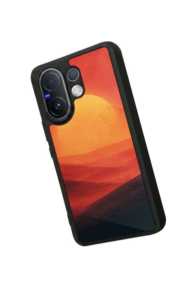 Vivo V60 Uyumlu Güneş Tasarımlı Glossy Premium Kılıf