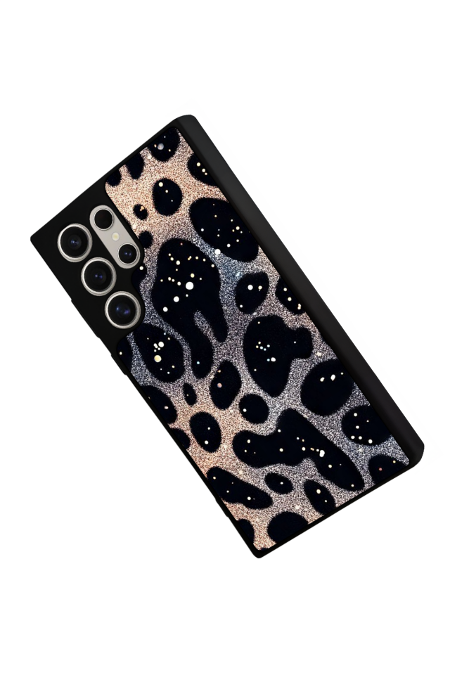 Samsung Galaxy S24 Ultra Uyumlu Hologram Leopar Tasarımlı Glossy Premium Kılıf