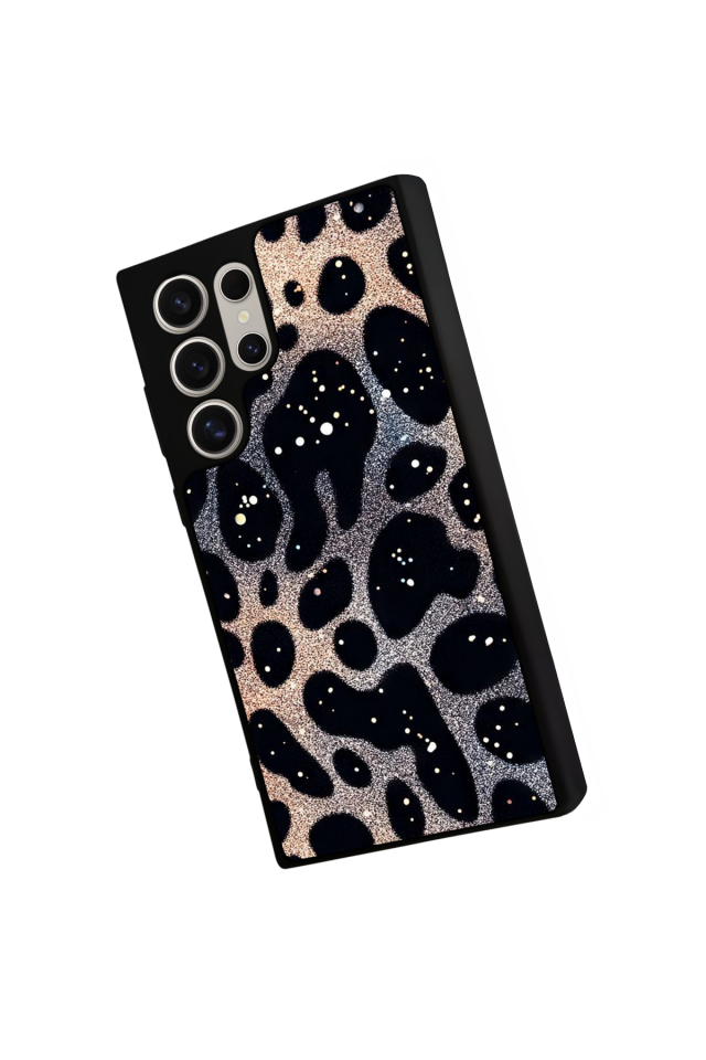 Samsung Galaxy S24 Ultra Uyumlu Hologram Leopar Tasarımlı Glossy Premium Kılıf
