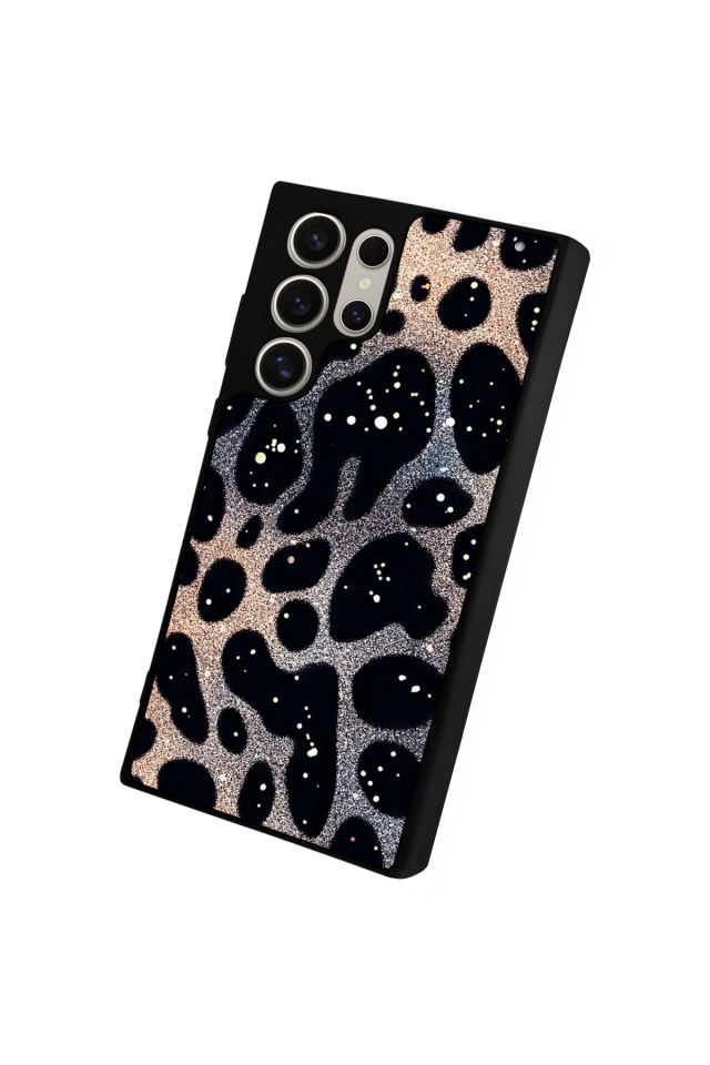 Samsung Galaxy S24 Ultra Uyumlu Hologram Leopar Tasarımlı Glossy Premium Kılıf