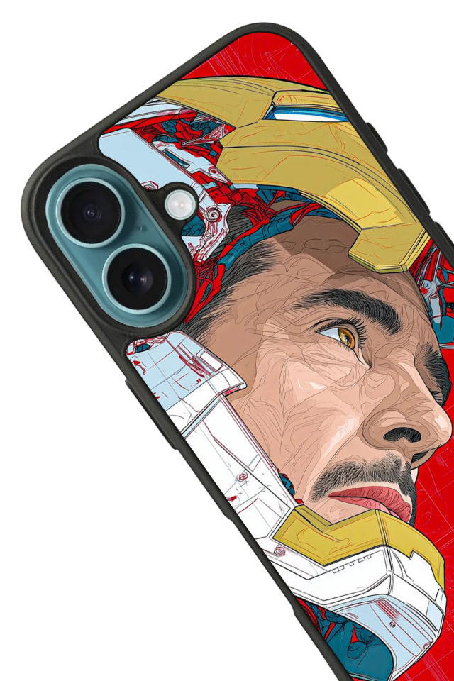 iPhone 16 Plus Uyumlu Iron Man ( Demir Adam ) Tasarımlı Glossy Premium Kılıf