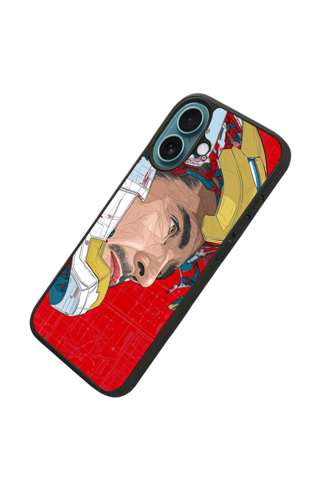 iPhone 16 Plus Uyumlu Iron Man ( Demir Adam ) Tasarımlı Glossy Premium Kılıf