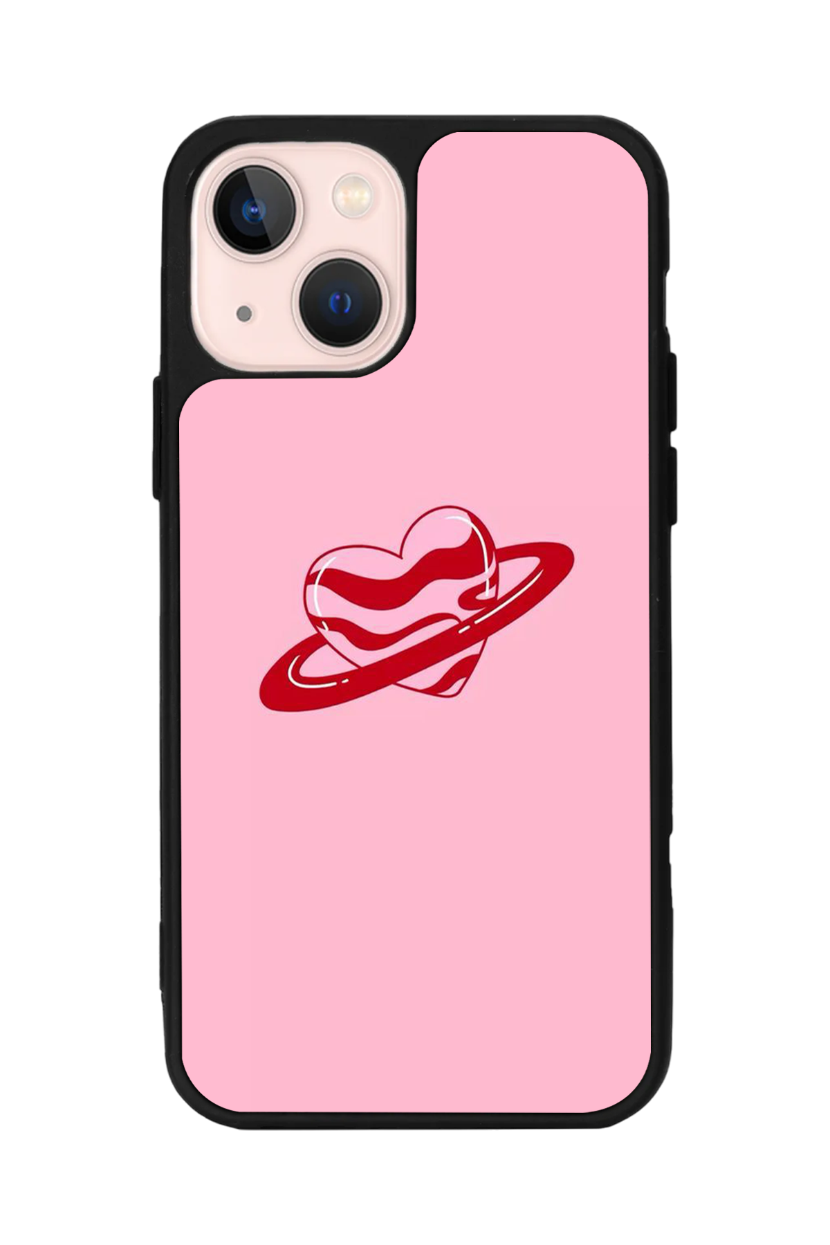 iPhone 15 Plus Uyumlu Kalp Love Tasarımlı Glossy Premium Kılıf