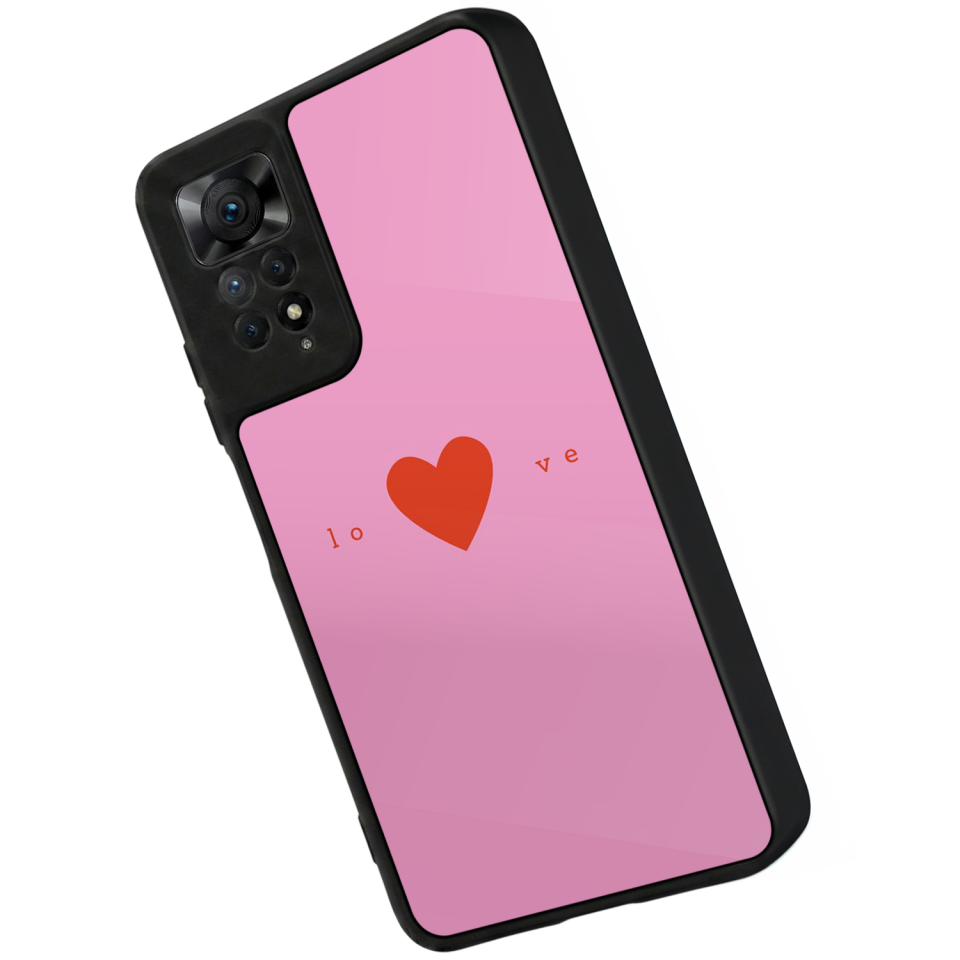 Xiaomi Redmi Note 11 Pro Uyumlu Kalp Love Tasarımlı Glossy Premium Kılıf