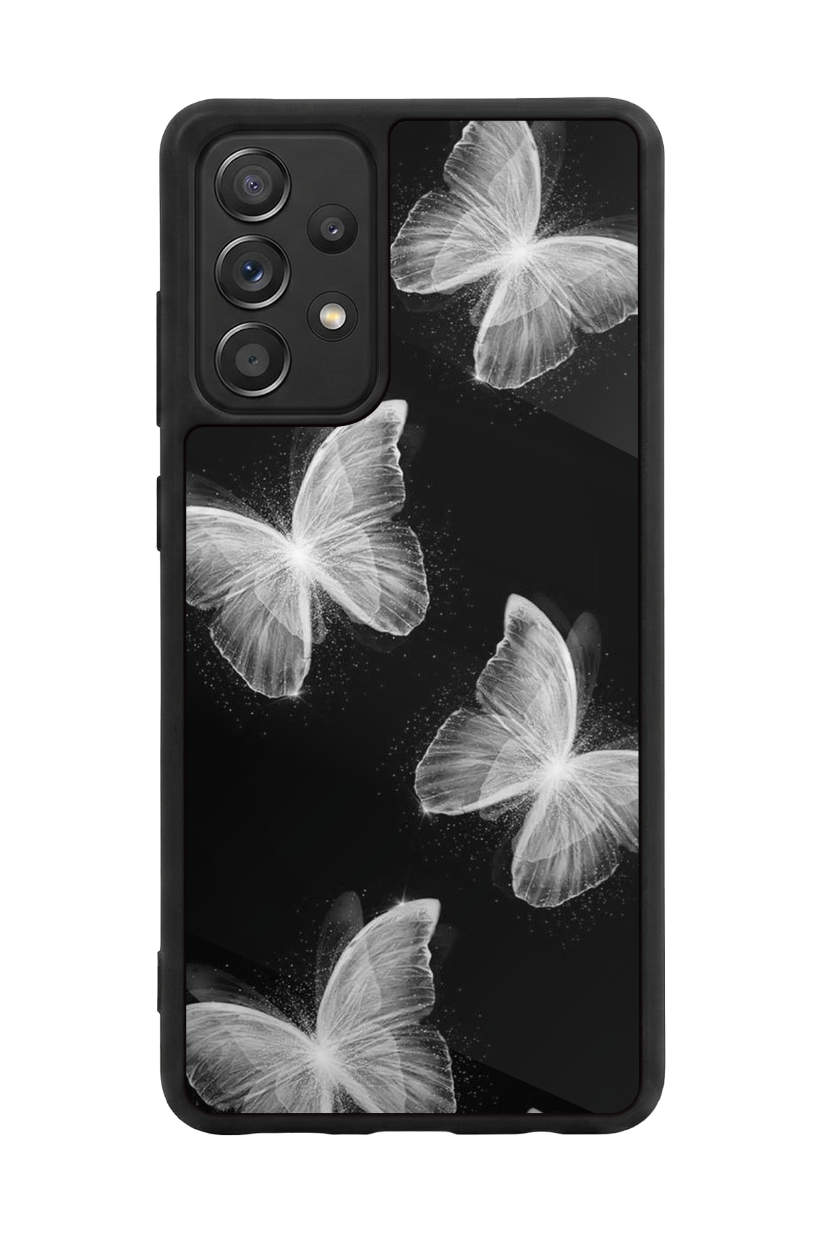 Samsung Galaxy A72 Uyumlu Kelebek Tasarımlı Glossy Premium Kılıf