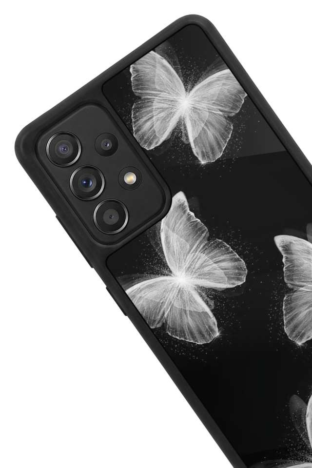 Samsung Galaxy A72 Uyumlu Kelebek Tasarımlı Glossy Premium Kılıf
