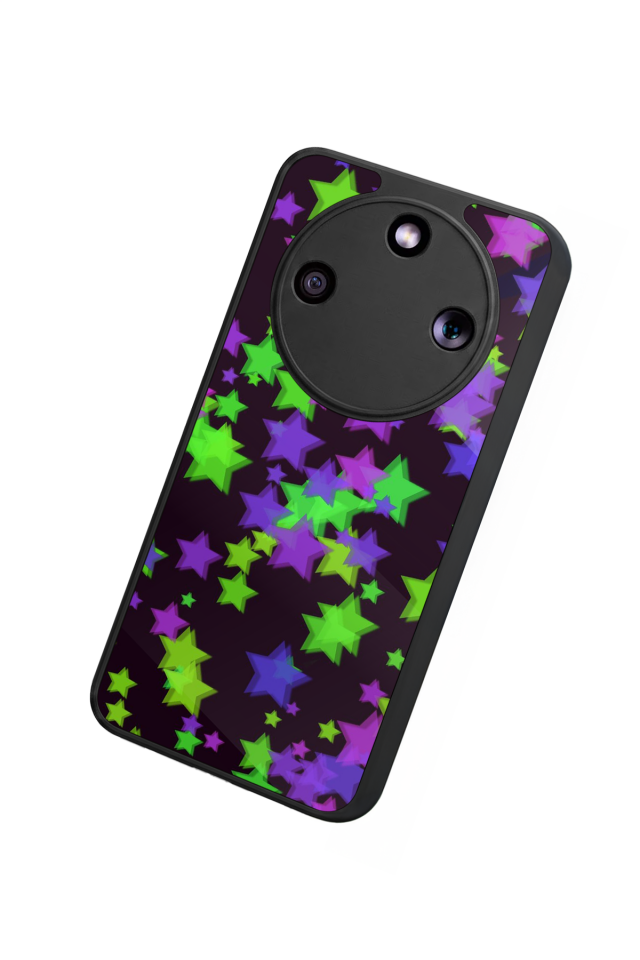 Honor Magic 8 Lite Uyumlu Retro Yildizlar Tasarımlı Glossy Premium Kılıf