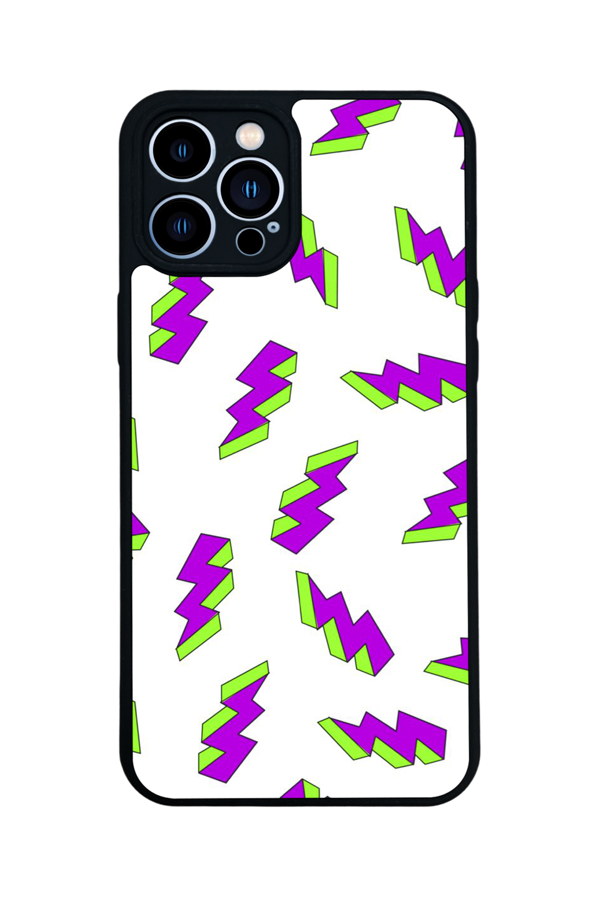 iPhone 13 Pro Max Uyumlu Simsek Tasarımlı Glossy Premium Kılıf