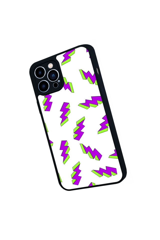 iPhone 13 Pro Max Uyumlu Simsek Tasarımlı Glossy Premium Kılıf