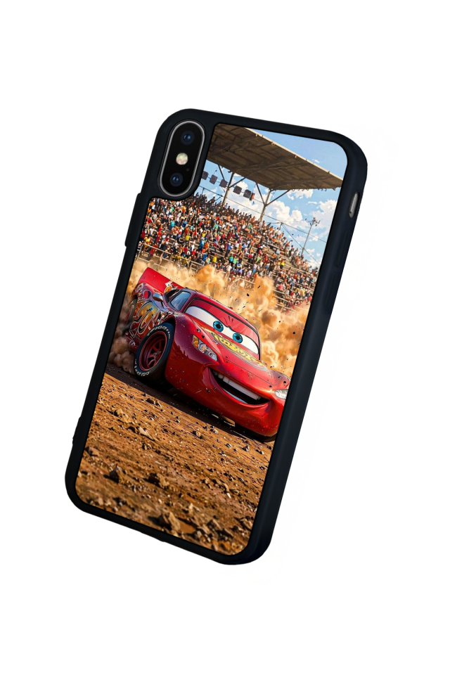 iPhone XS Max Uyumlu Şimsek McQueen Tasarımlı Glossy Premium Kılıf