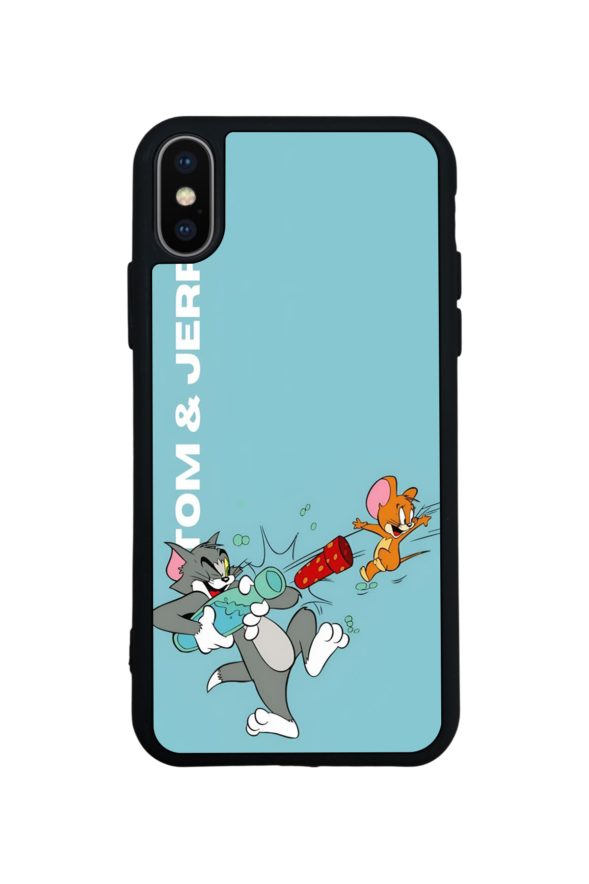 iPhone X/ XS Uyumlu Tom And Jerry Tasarımlı Glossy Premium Kılıf