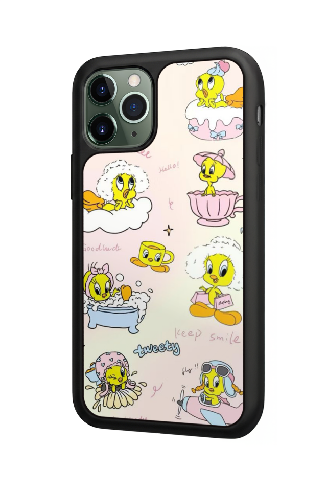 iPhone 11 Pro Uyumlu Tweety Tasarımlı Glossy Premium Kılıf