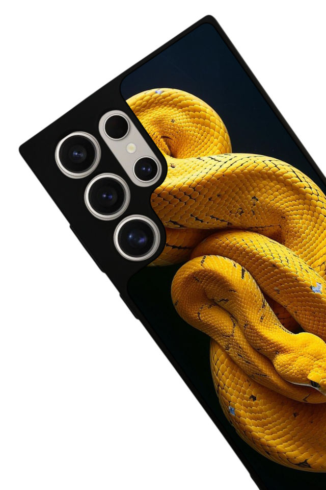 Samsung Galaxy S22 Ultra Uyumlu Yılan Tasarımlı Glossy Premium Kılıf
