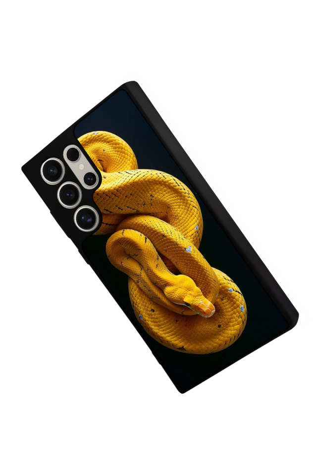 Samsung Galaxy S22 Ultra Uyumlu Yılan Tasarımlı Glossy Premium Kılıf