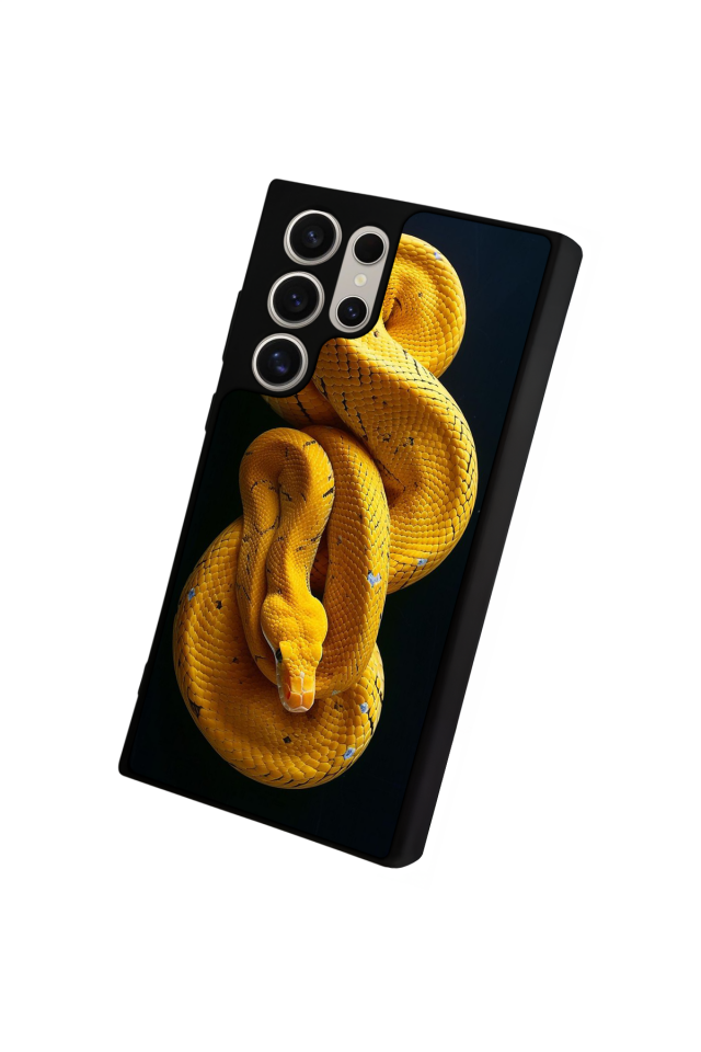 Samsung Galaxy S22 Ultra Uyumlu Yılan Tasarımlı Glossy Premium Kılıf