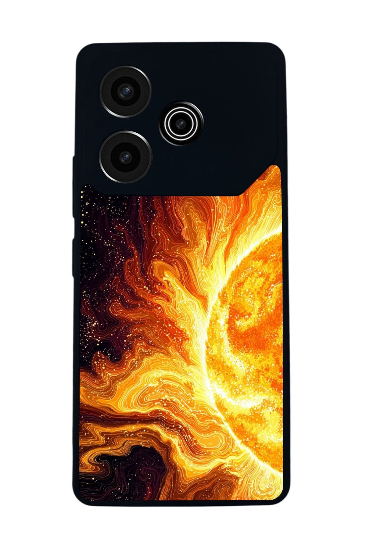 Tecno Pova 6 Uyumlu Güneş Tasarımlı Glossy Premium Kılıf