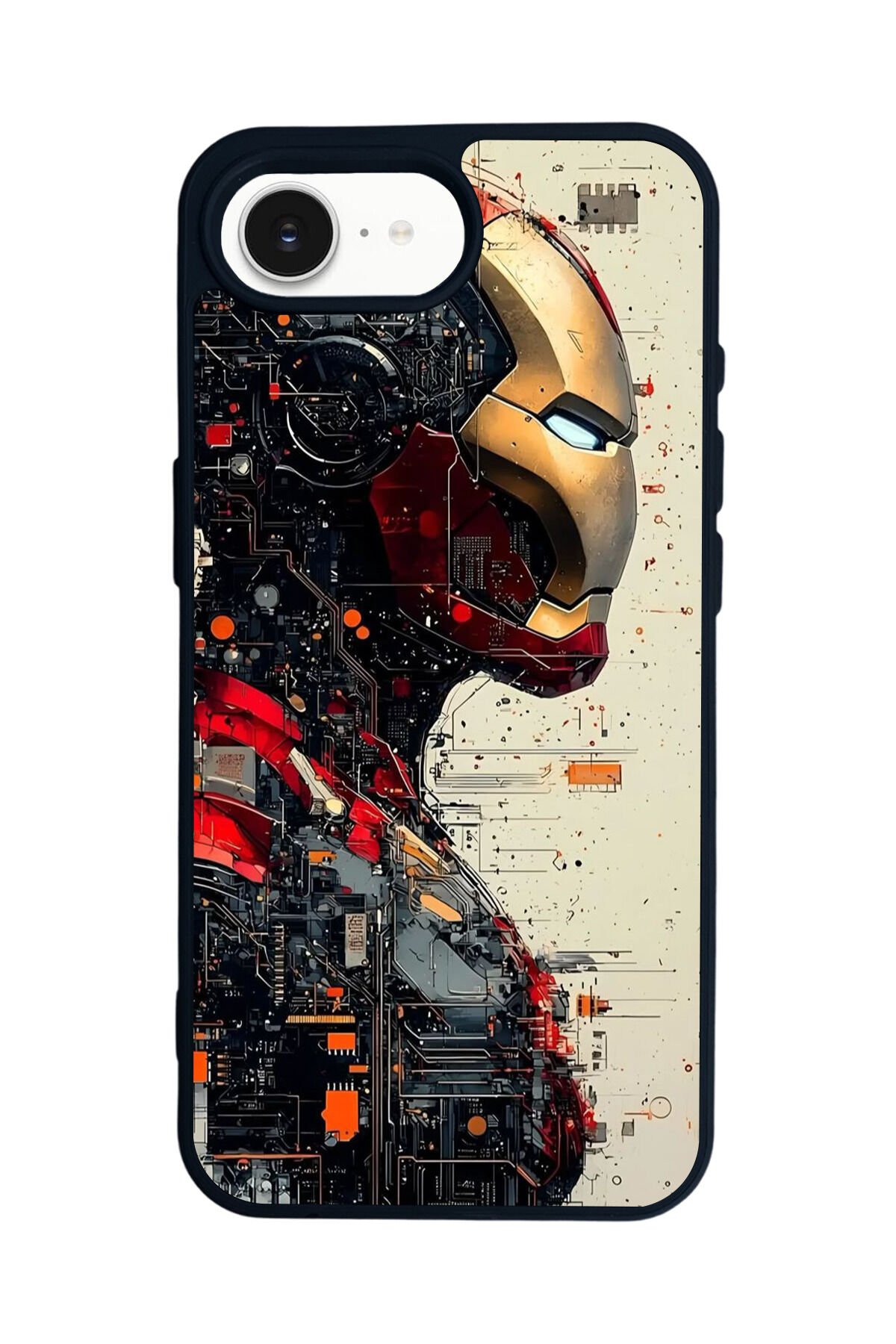 iPhone 16E Uyumlu Iron Man ( Demir Adam ) Tasarımlı Glossy Premium Kılıf