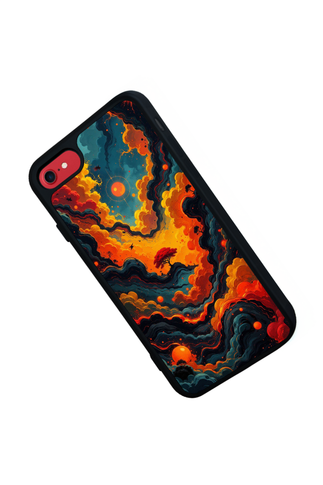 iPhone 8 Uyumlu Abstract Tasarımlı Glossy Premium Kılıf
