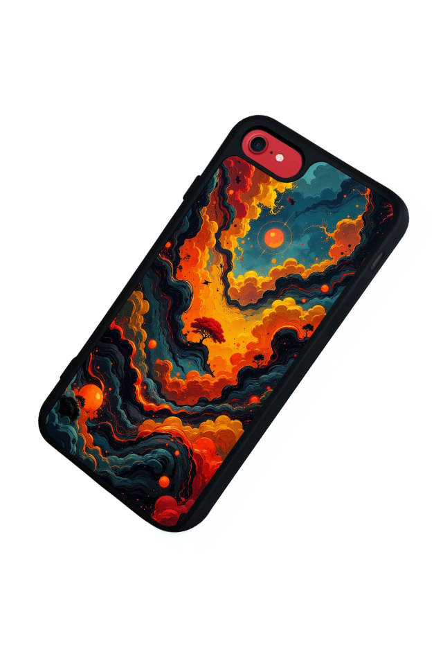 iPhone 8 Uyumlu Abstract Tasarımlı Glossy Premium Kılıf