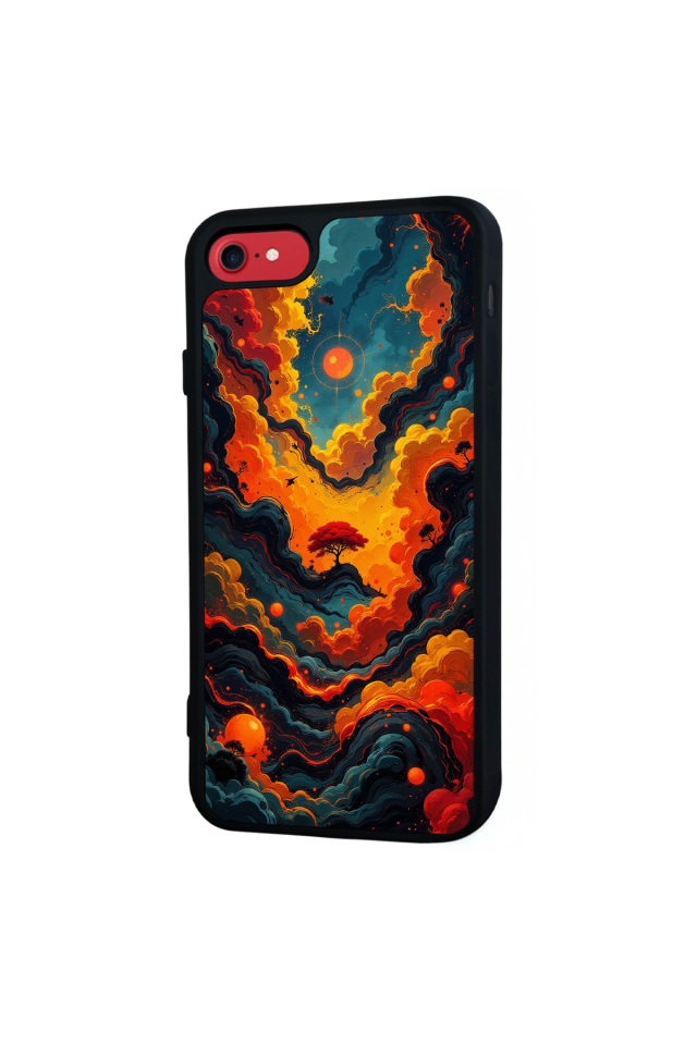 iPhone 8 Uyumlu Abstract Tasarımlı Glossy Premium Kılıf