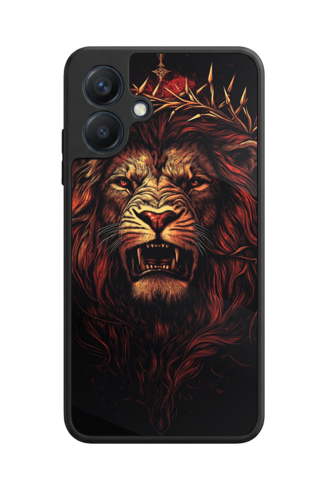 Samsung Galaxy A07 Uyumlu Aslan Tasarımlı Glossy Premium Kılıf