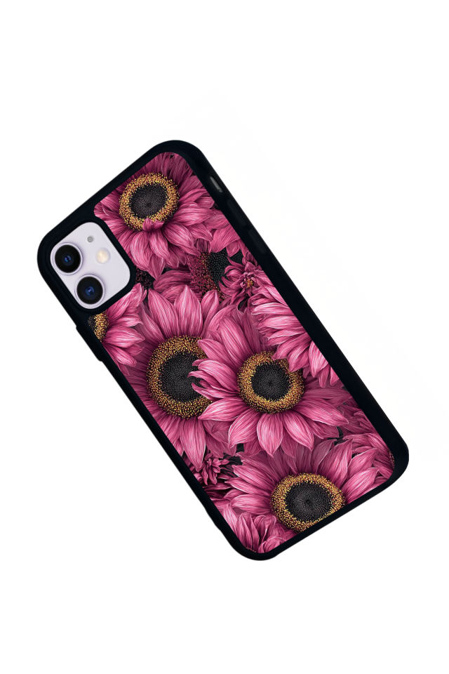 iPhone 11 Uyumlu Cicek Tasarımlı Glossy Premium Kılıf