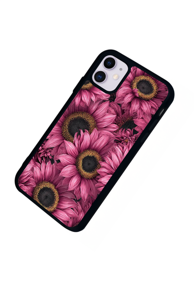 iPhone 11 Uyumlu Cicek Tasarımlı Glossy Premium Kılıf