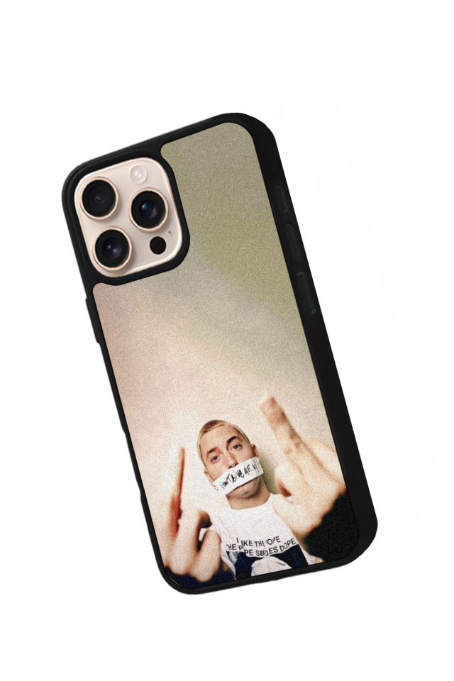 iPhone 16 Pro Max Uyumlu Eminem Tasarımlı Glossy Premium Kılıf