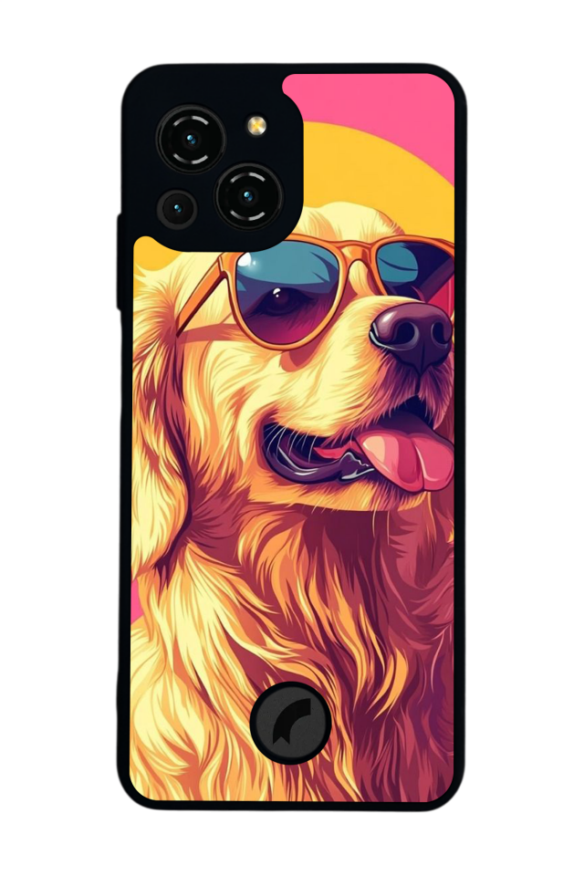 Reeder S23 Pro Max Uyumlu Golden Kopek Tasarımlı Glossy Premium Kılıf