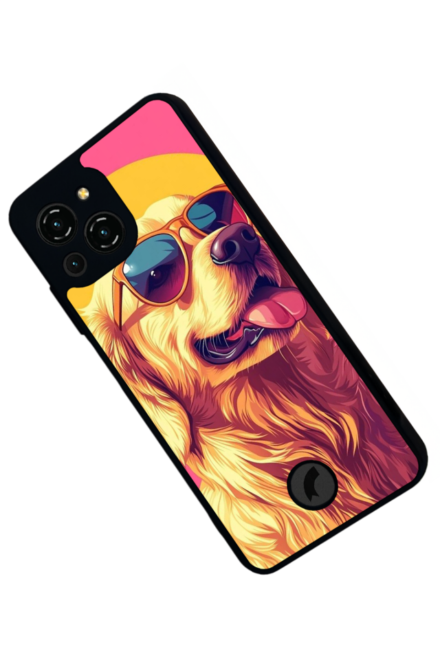 Reeder S23 Pro Max Uyumlu Golden Kopek Tasarımlı Glossy Premium Kılıf