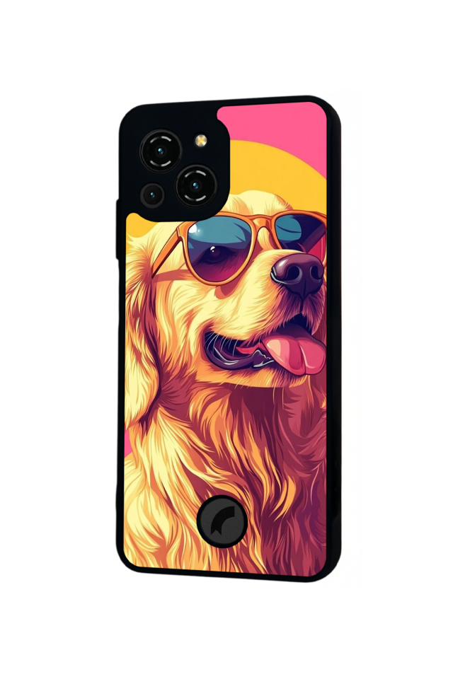 Reeder S23 Pro Max Uyumlu Golden Kopek Tasarımlı Glossy Premium Kılıf