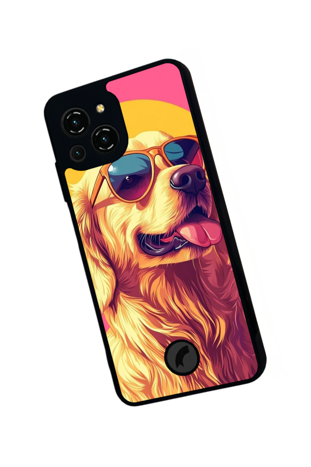 Reeder S23 Pro Max Uyumlu Golden Kopek Tasarımlı Glossy Premium Kılıf