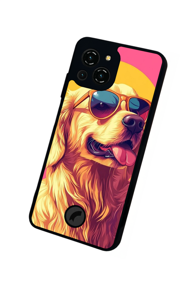 Reeder S23 Pro Max Uyumlu Golden Kopek Tasarımlı Glossy Premium Kılıf