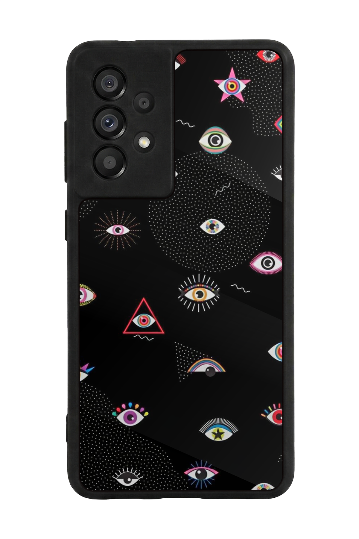 Samsung Galaxy A73 Uyumlu Göz Tasarımlı Glossy Premium Kılıf