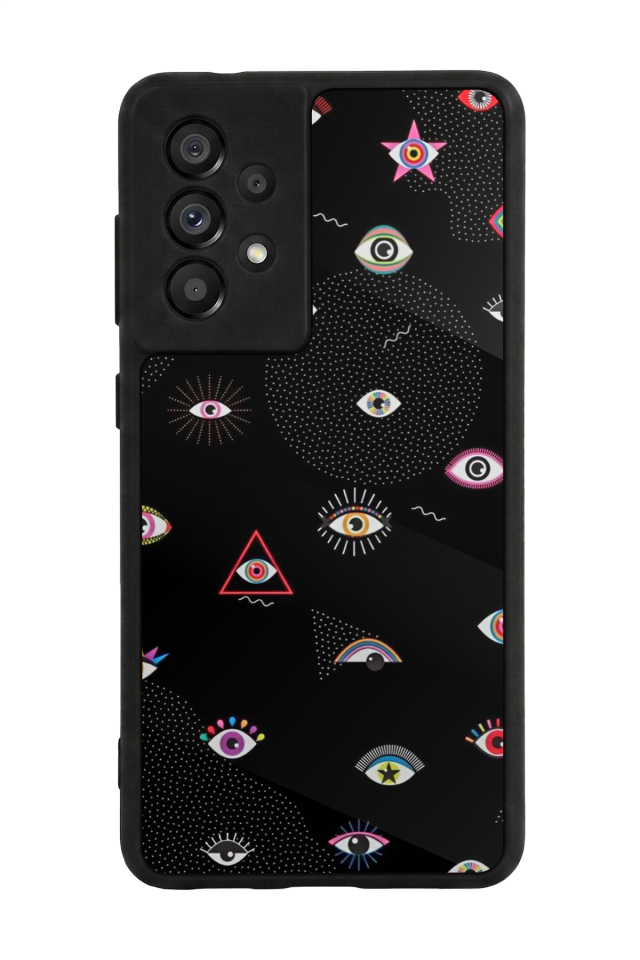 Samsung Galaxy A73 Uyumlu Göz Tasarımlı Glossy Premium Kılıf