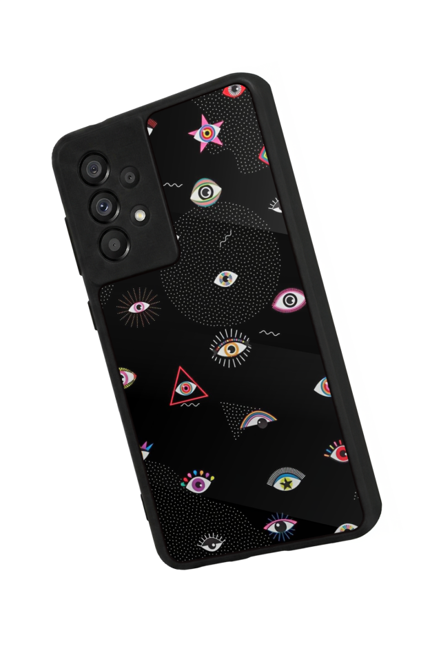 Samsung Galaxy A73 Uyumlu Göz Tasarımlı Glossy Premium Kılıf