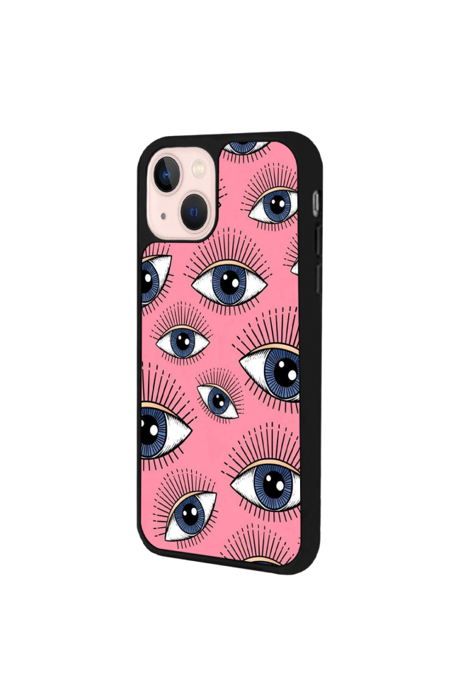 iPhone 14 Plus Uyumlu Göz Tasarımlı Glossy Premium Kılıf