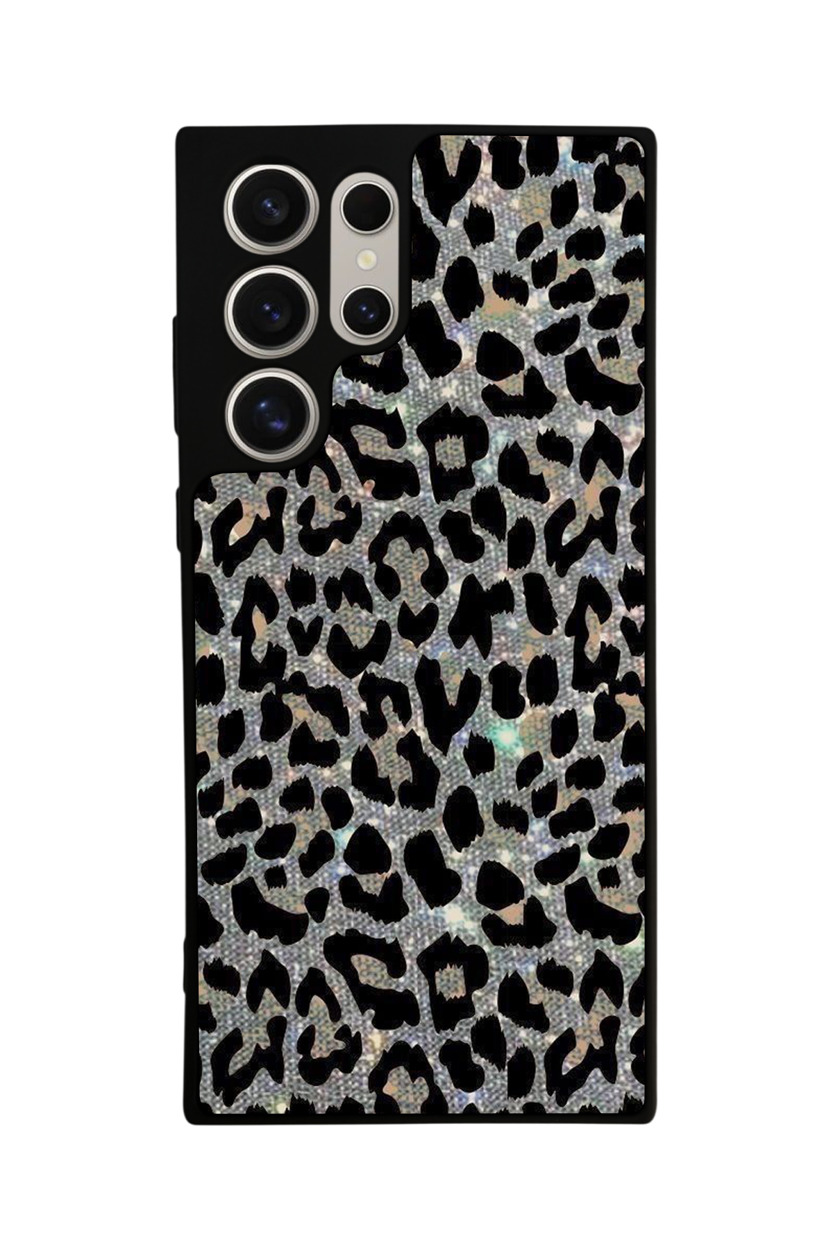 Samsung Galaxy S24 Ultra Uyumlu Hologram Leopar Tasarımlı Glossy Premium Kılıf