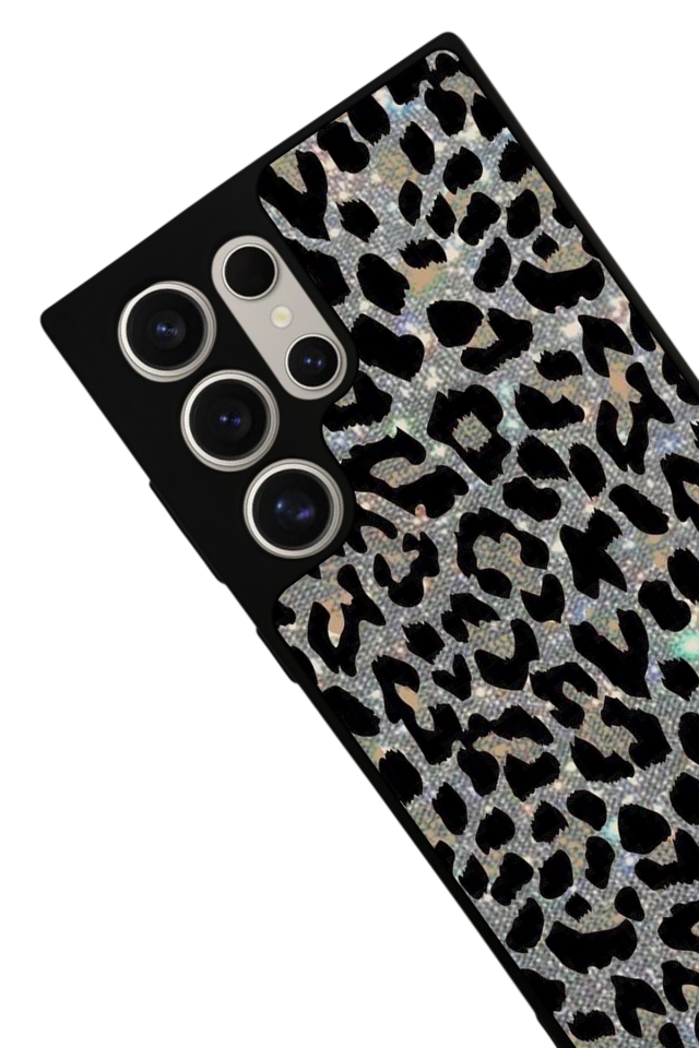 Samsung Galaxy S24 Ultra Uyumlu Hologram Leopar Tasarımlı Glossy Premium Kılıf