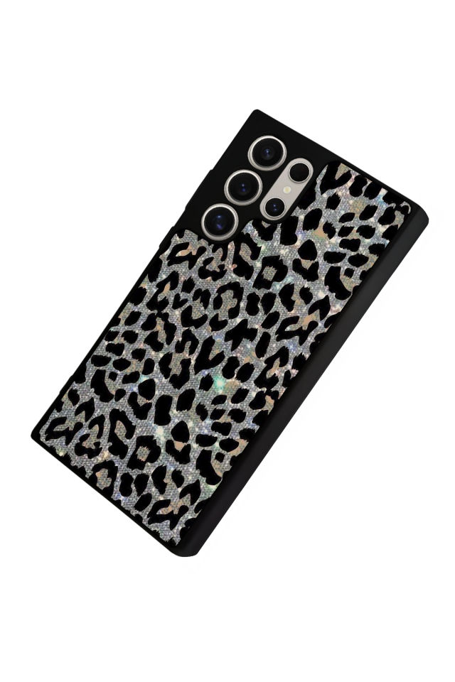 Samsung Galaxy S24 Ultra Uyumlu Hologram Leopar Tasarımlı Glossy Premium Kılıf