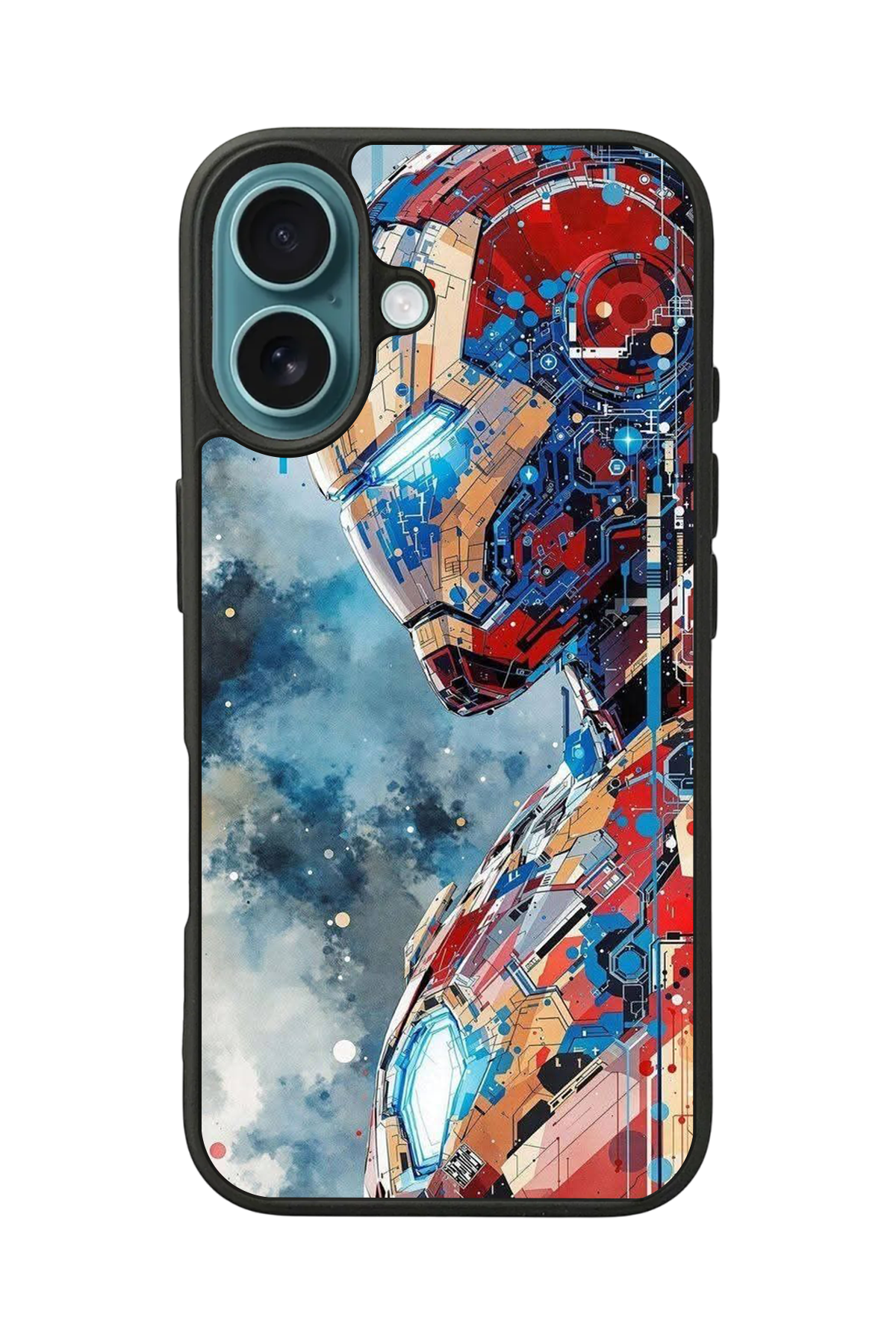 iPhone 16 Plus Uyumlu Iron Man ( Demir Adam ) Tasarımlı Glossy Premium Kılıf