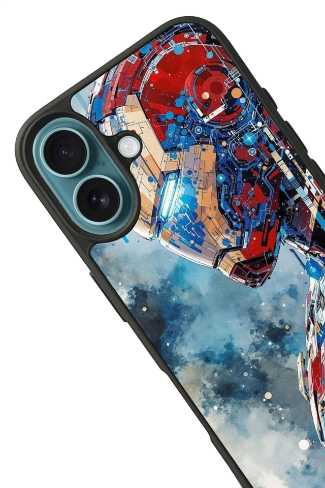 iPhone 16 Plus Uyumlu Iron Man ( Demir Adam ) Tasarımlı Glossy Premium Kılıf