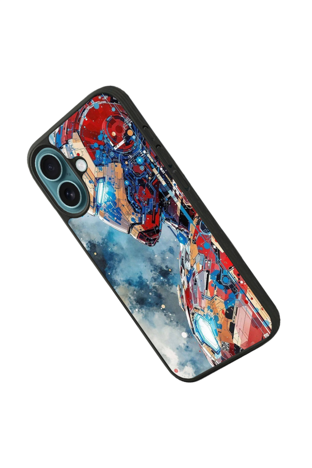 iPhone 16 Plus Uyumlu Iron Man ( Demir Adam ) Tasarımlı Glossy Premium Kılıf