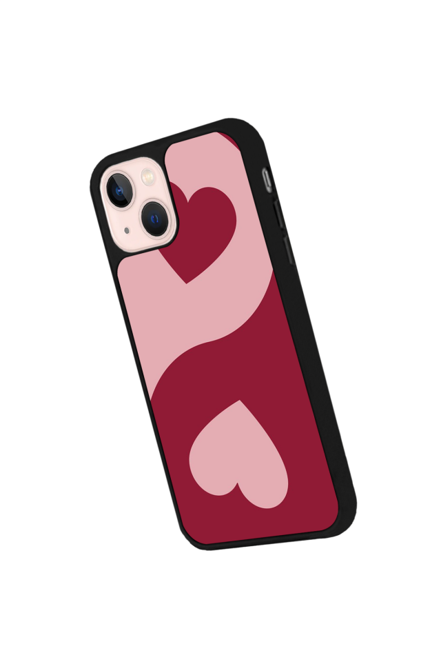 iPhone 15 Plus Uyumlu Kalp Love Tasarımlı Glossy Premium Kılıf